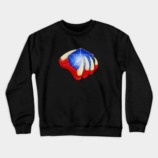 Dungeons and Dragons Red Dragon Claw Holding a D20 Dice Crewneck Sweatshirt